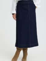 Fransa Chicago Nederdel - Raw Blue Denim2