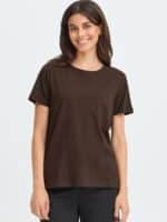 Fransa T-Shirt Frzashoulder - Hot Fudge2