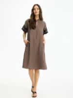 In Front lori Dress - Brown