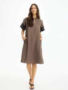 In Front lori Dress - Brown