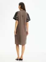 In Front lori Dress - Brown1
