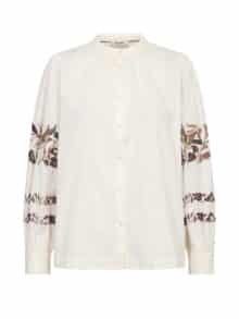 Mos Mosh MMNotto Embrold Bluse - Ecru