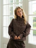 Neo Noir Callisa Dot Jakke - Brown5