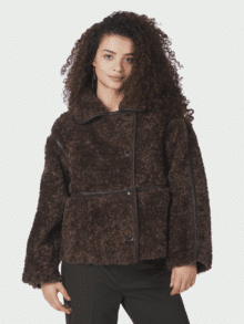 Neo Noir Jakke Castor Faux Fur Jacket