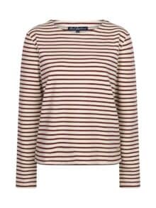 Red Button Terry T-Shirt - Dark Berry