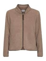 Red & Green Fleece Jakke Sky - Dark Sand
