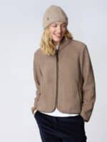 Red & Green Fleece Jakke Sky - Dark Sand2