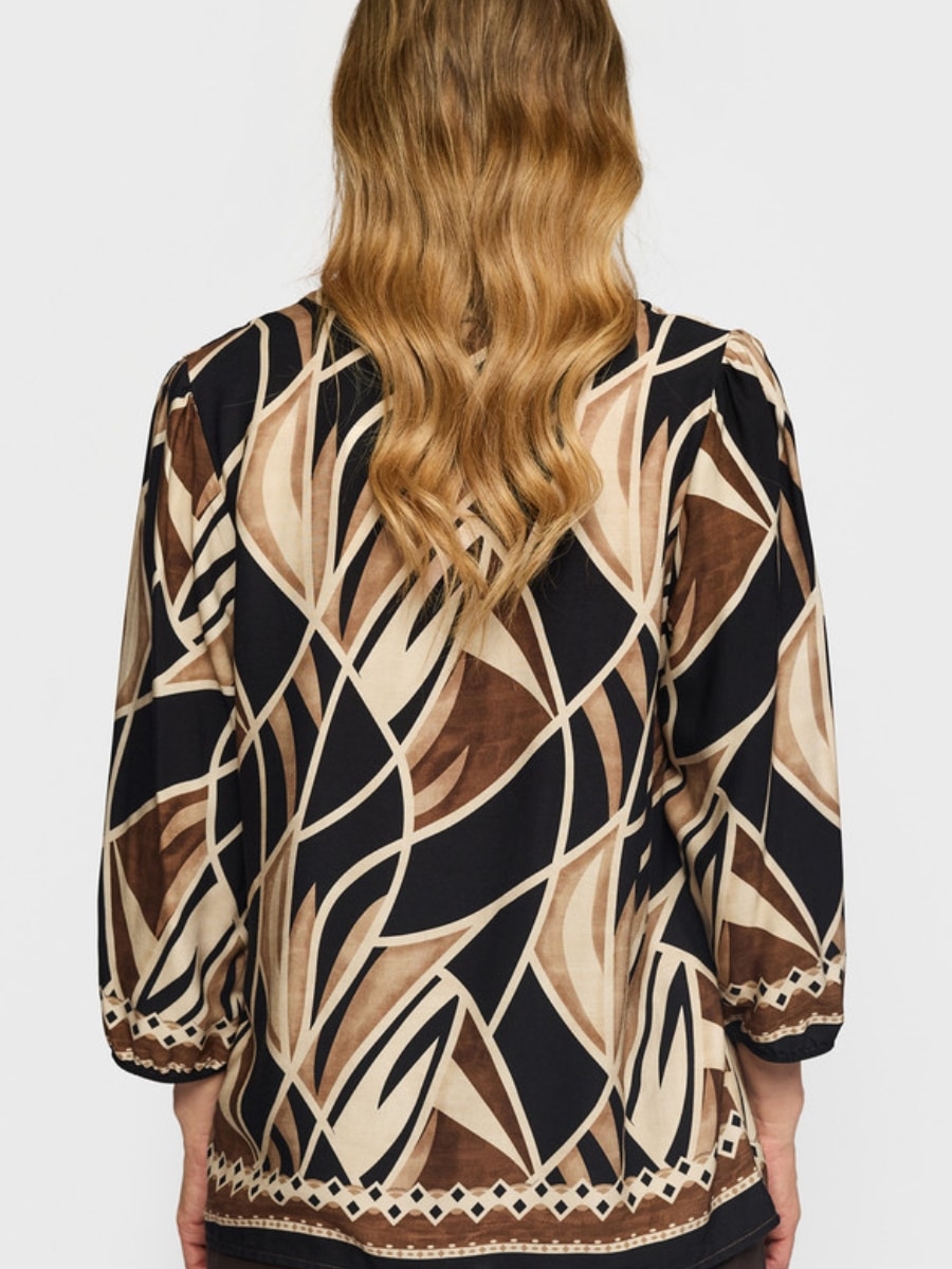 2-Biz Bluse Eja - Black Mix2