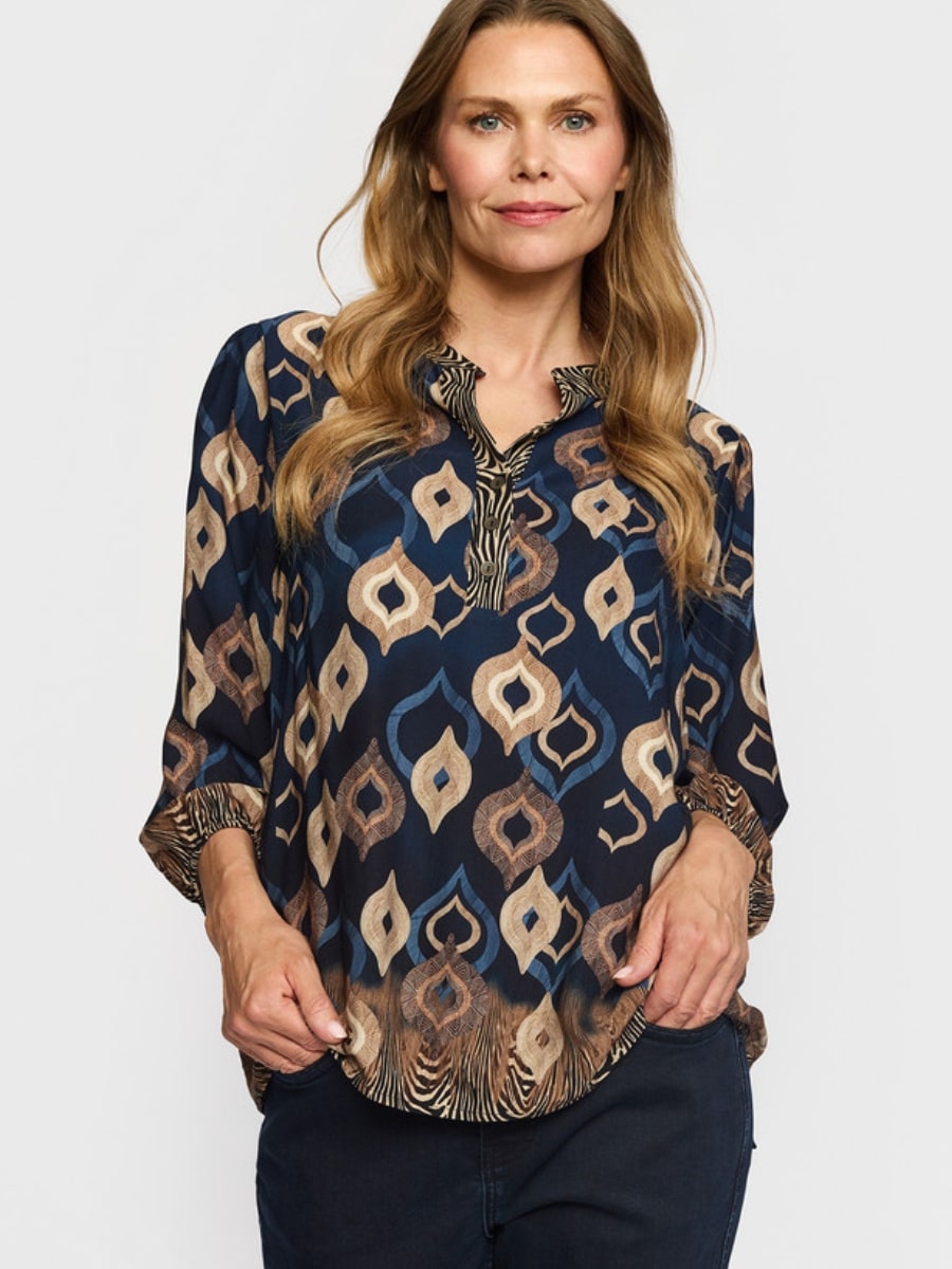 2-Biz Bluse Eline - Blue1
