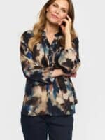 2-Biz Bluse Elsa - Blue Mix1