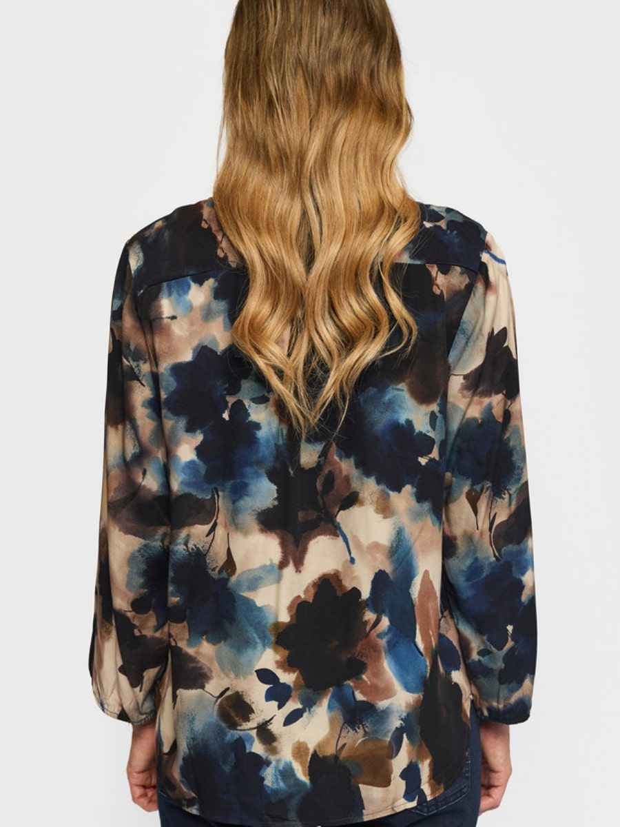 2-Biz Bluse Elsa - Blue Mix2