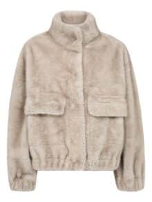 Co'Couture Casiocc Teddy Jakke - Light Grey