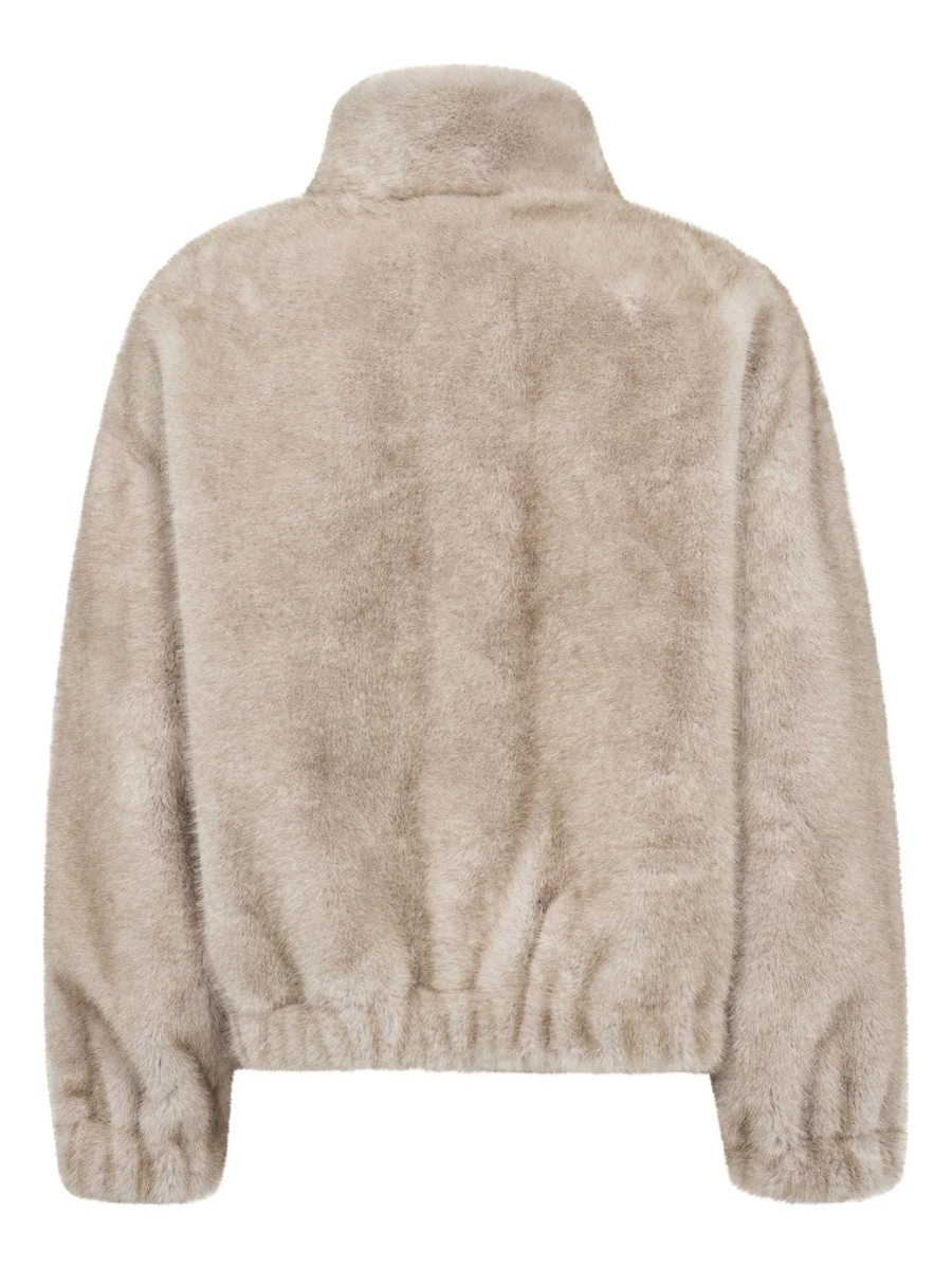Co'Couture Casiocc Teddy Jakke - Light Grey1