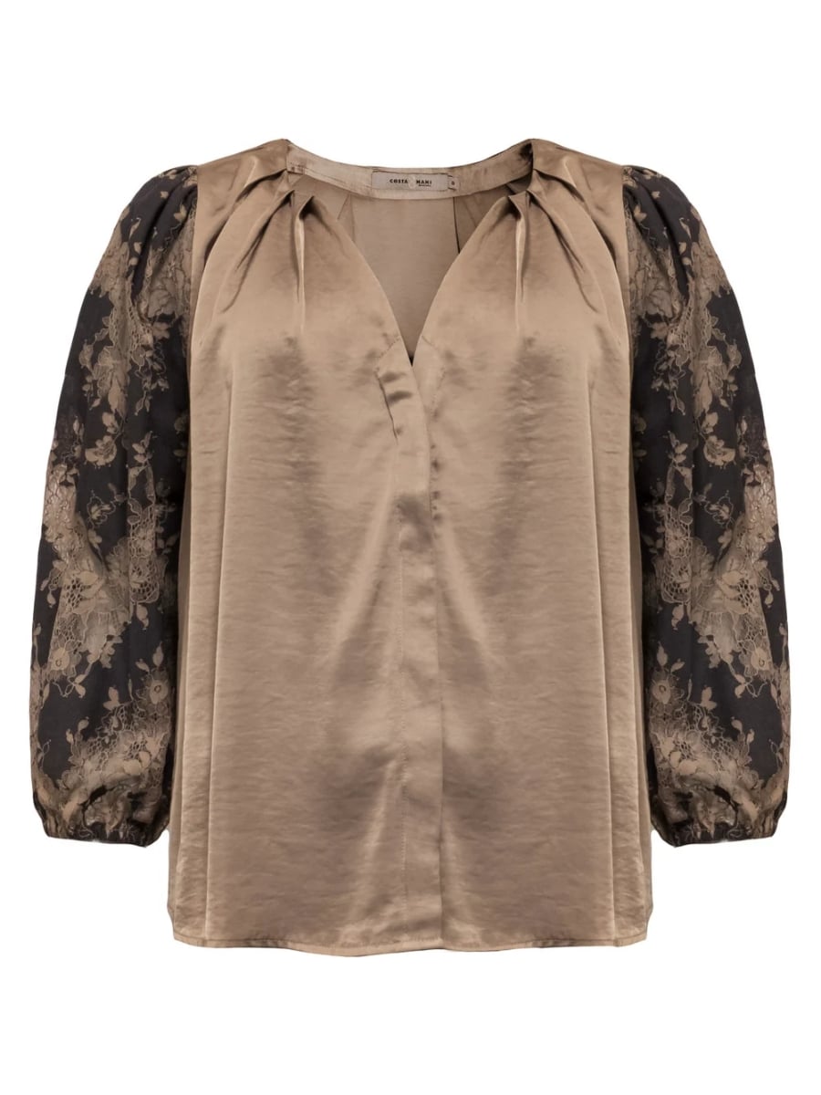 Costa Mani Laci Bluse - Gray Sand