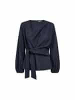 Co´Couture LunaCC Tie Bluse - Navy