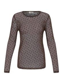 Fransa Mesh Bluse Deta - Hot Fudge