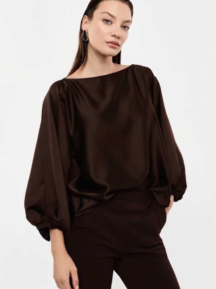 Imperial Bluse tam7mba - Mørkebrun1
