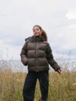 Neo Noir Jakke Fox Puffer - Dark Brown5