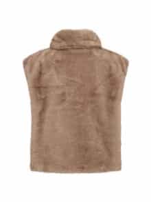 Soya Concept Fake Fur SC-Haye Vest - Camel1