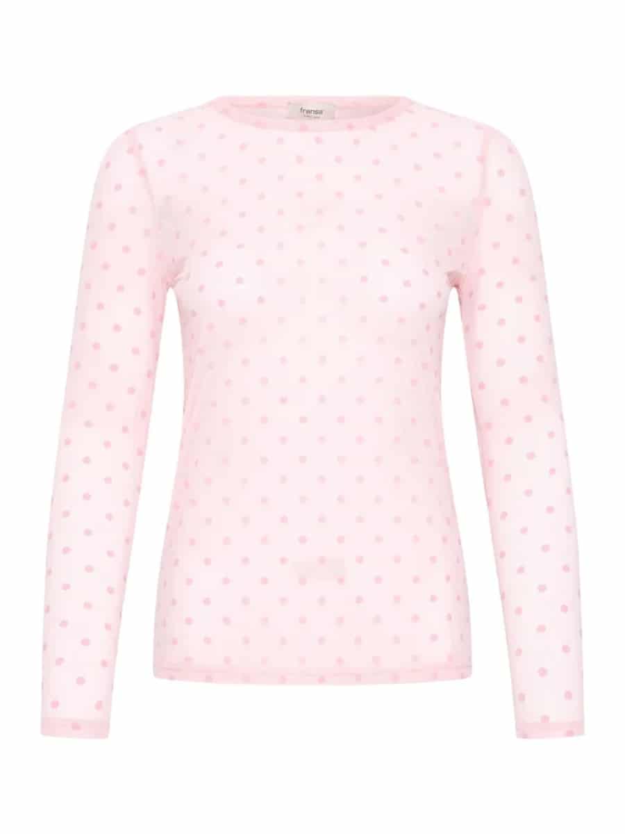 Fransa Mesh Bluse frdeta - Peachskin