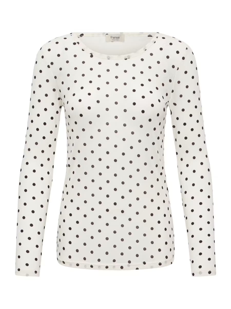 Fransa Mesh Bluse frdeta - White