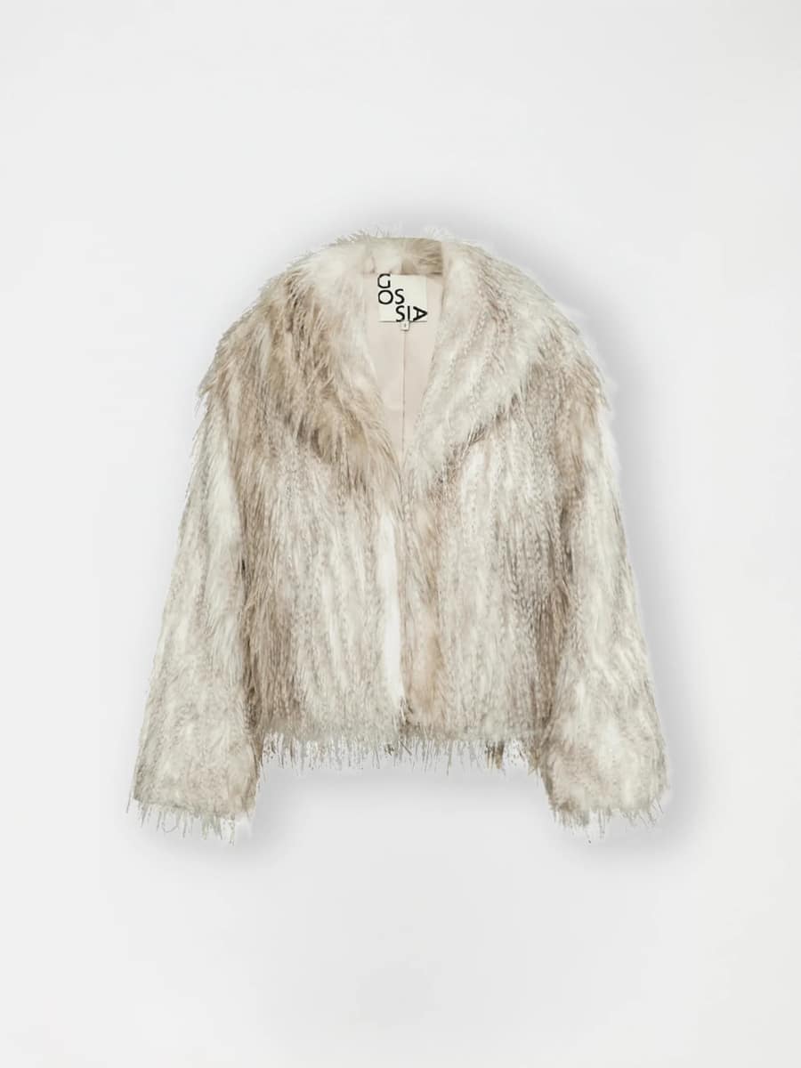 Gossia Pelsjakke ElissaGo - Creme-brun
