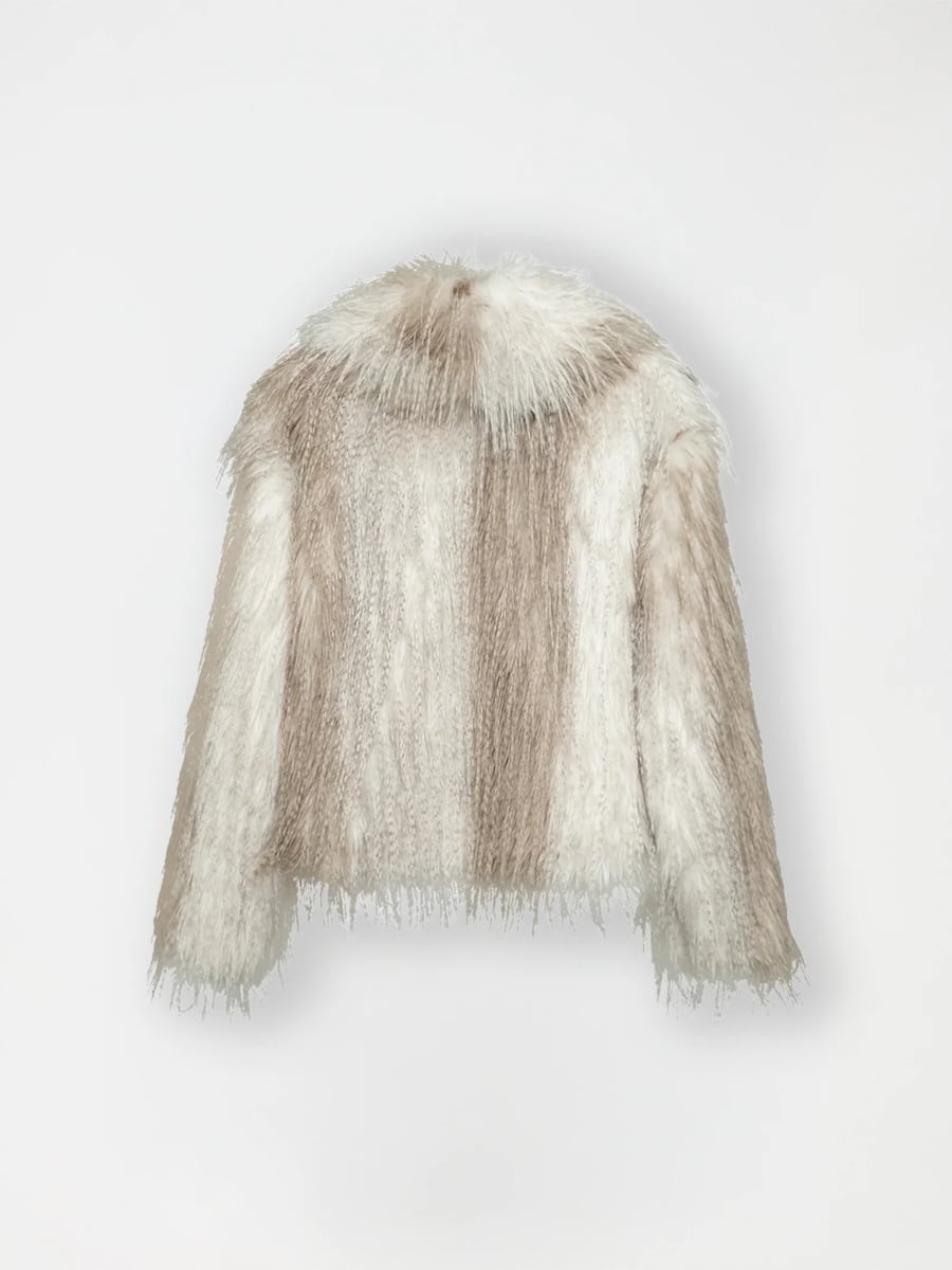 Gossia Pelsjakke ElissaGo - Creme-brun1